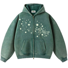 Load image into Gallery viewer, RAYQUAZA STARS HOODIE -ZIP GLOW
