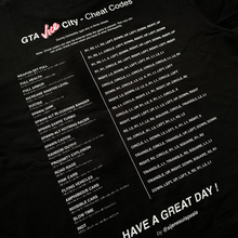 Load image into Gallery viewer, CHEAT CODE GTA T-SHIRT
